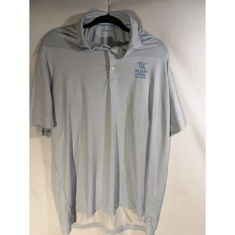 johnnie-O Polo Mens XL Waldorf Astoria Golf Club Performance Golf Shirt Blue